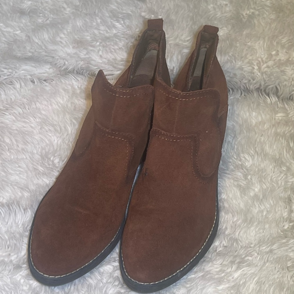 Sonoma women’s Brown ankle leather boots size 10 - Picture 6 of 7